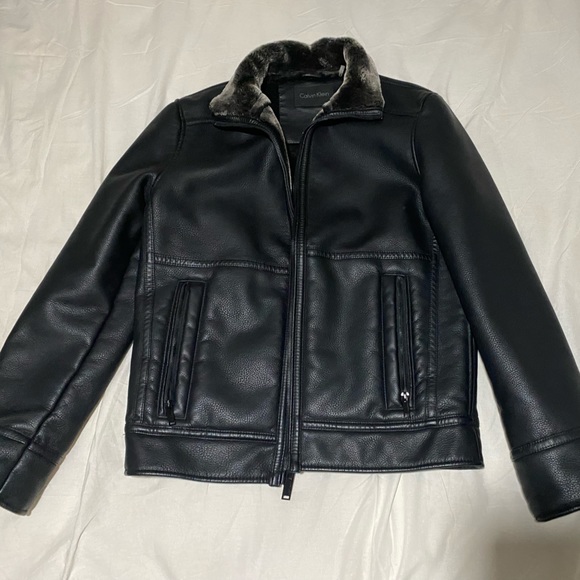 Calvin Klein faux leather jacket - Picture 1 of 5